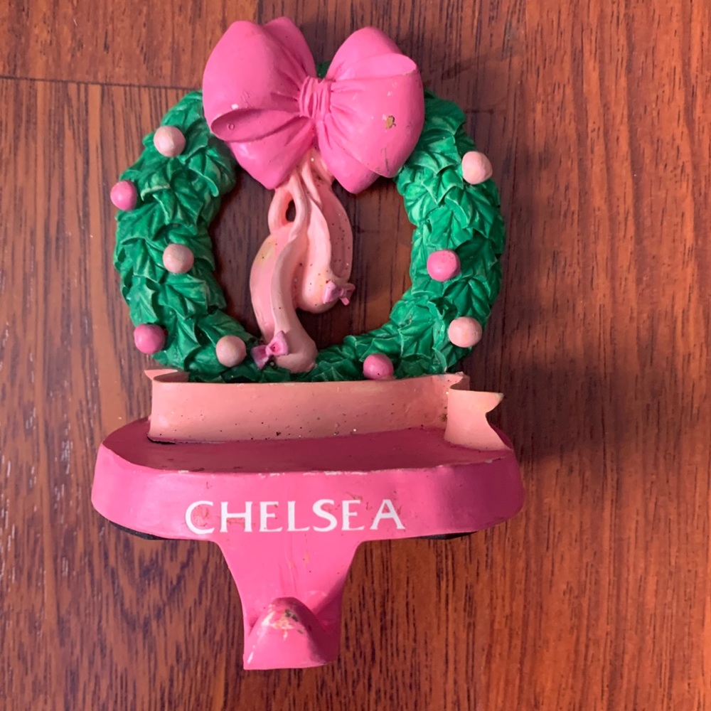 Stocking holder Christmas wreath Chelsea